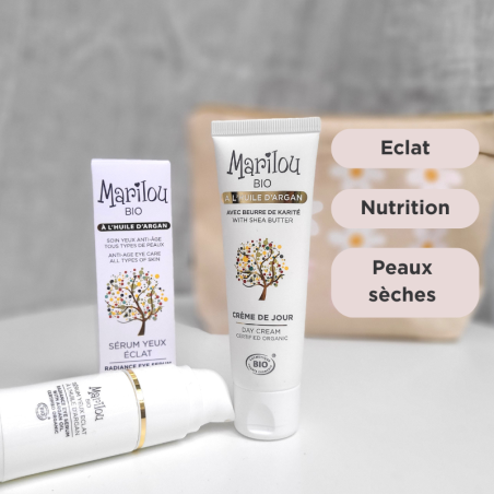 Trousse beauté Fête des Mères duo Eclat d'Argan - cadeau bio et made in France