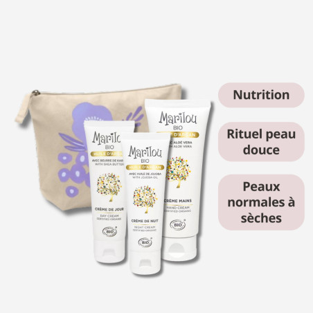 Trousse Nutrition Intense - Rituel visage & mains à l’Huile d’Argan Bio